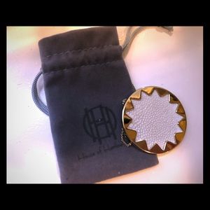 House of Harlow white leather necklace